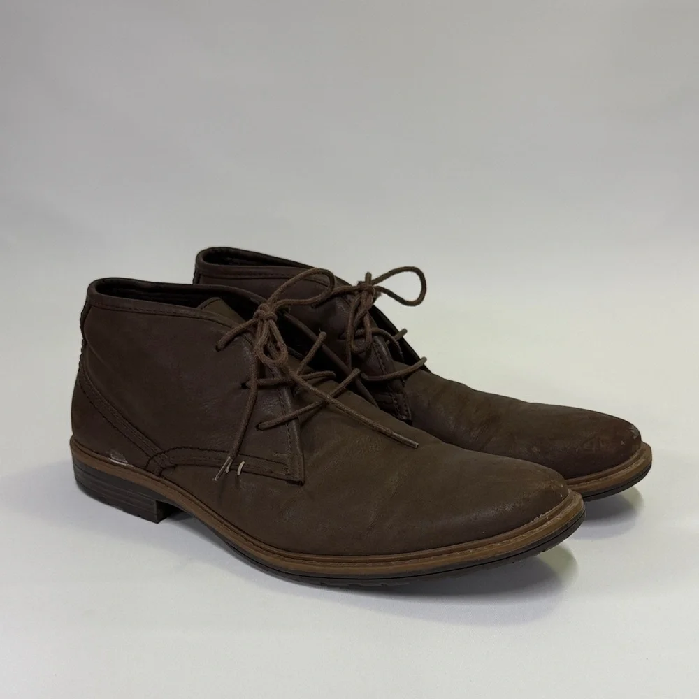 Men's Premium Leather Chukka Boots in Rich Brown